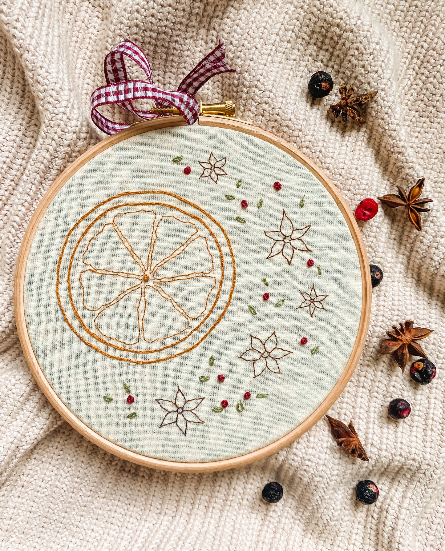 Christmas Spice & All Things Nice - Beginner Friendly Downloadable Embroidery Pattern