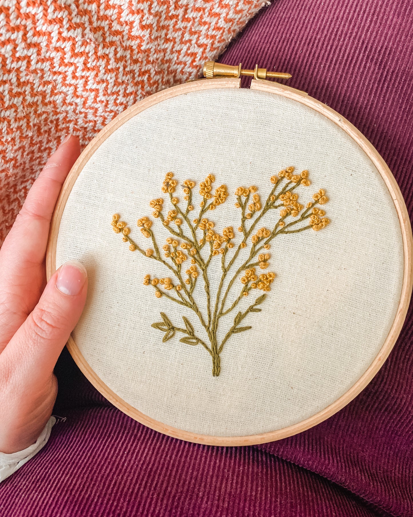 'Mimosa Flowers All Year Round' Downloadable Embroidery Pattern