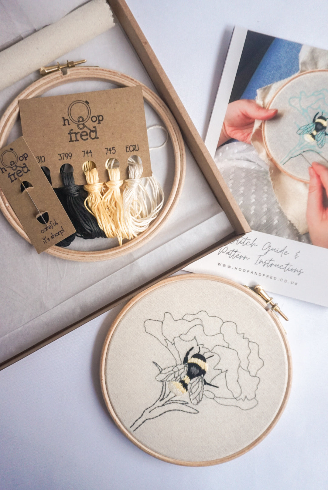 'Beautiful Bee' DIY Beginner Embroidery Kit