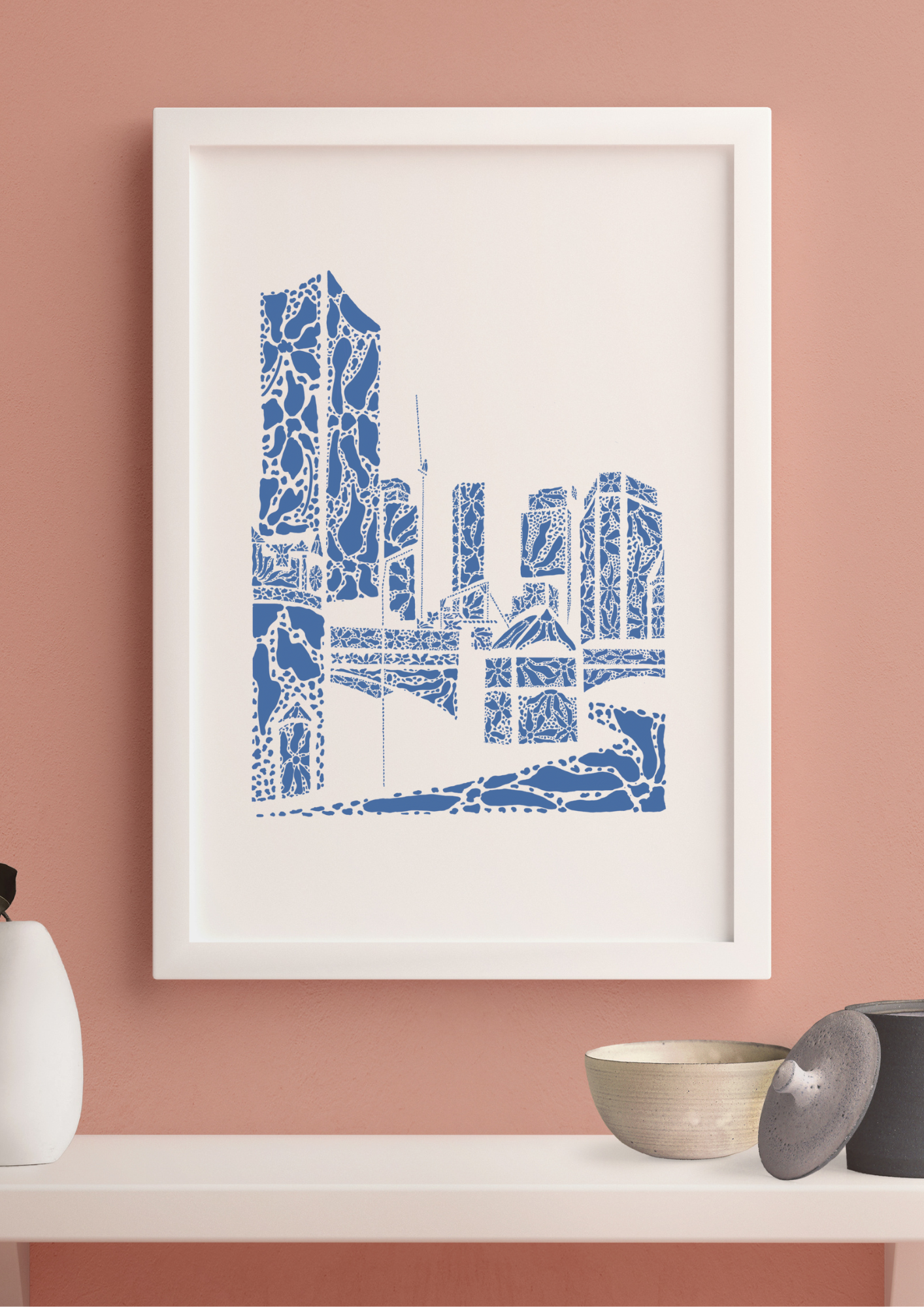 A3 Deansagate Castlefield Manchester Print (Blue Only)