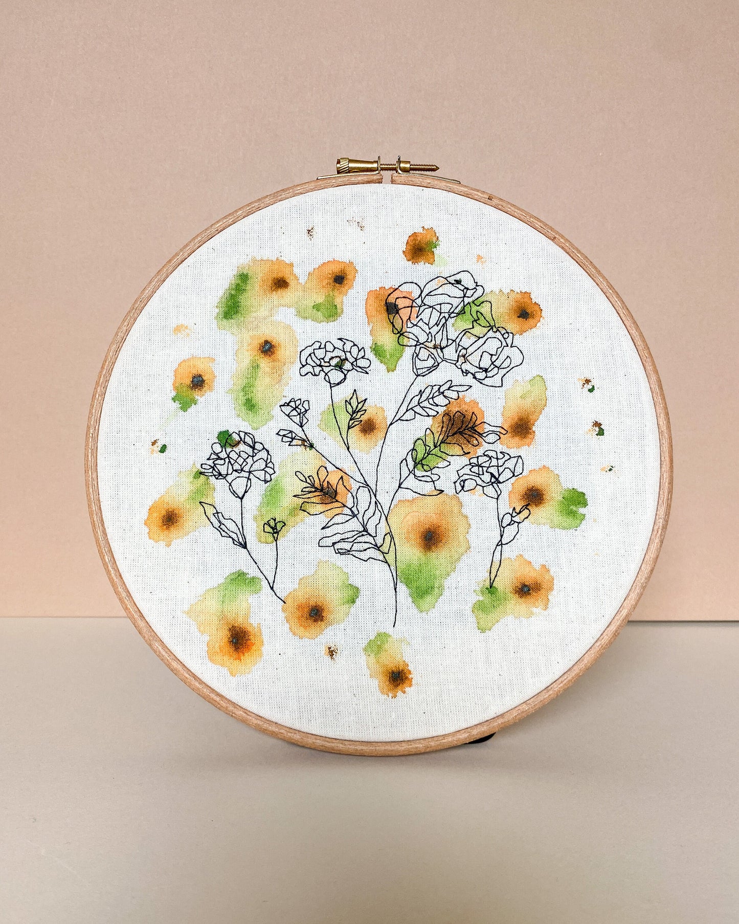 8-inch Yellow Flower Hoop