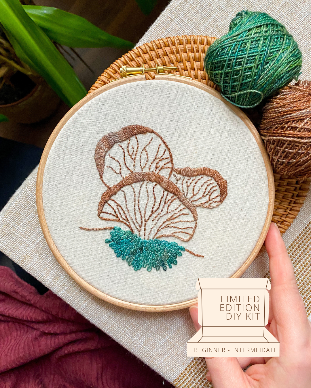 Marvellous Mushrooms DIY Embroidery Kit