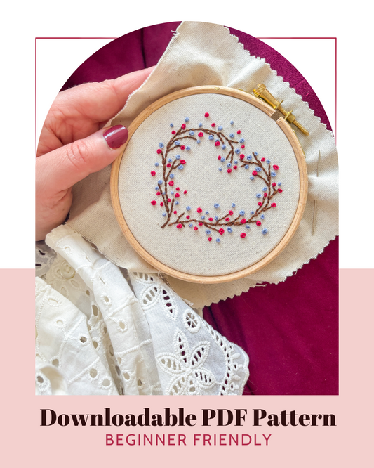 Love & Florals Download Embroidery Pattern