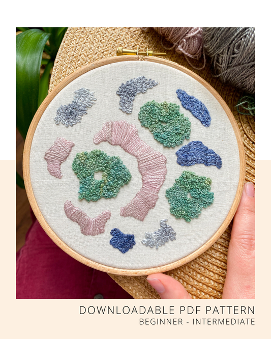 Lovely Lichen Downloadable Embroidery Pattern